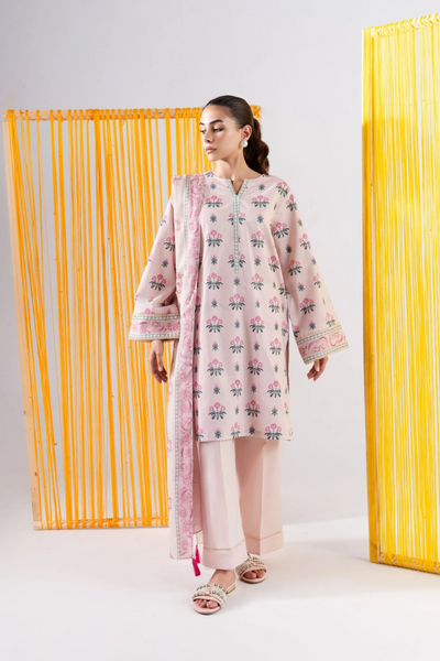 3 Piece - Printed Lawn Suit - MLD1-02