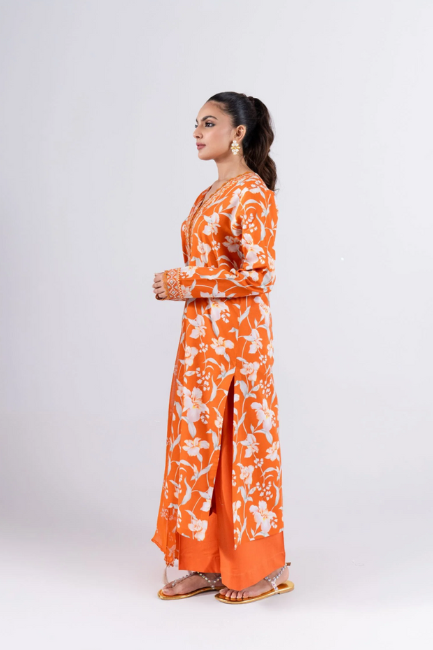 3 Piece - Printed Lawn Suit - MLD1-04